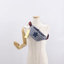 GUCCI Children's Sherry Line Waist bag Canvas Navy Red blue 502095 Auth BA10334-23