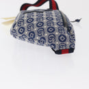 GUCCI Children's Sherry Line Waist bag Canvas Navy Red blue 502095 Auth BA10334-4