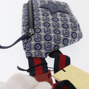 GUCCI Children's Sherry Line Waist bag Canvas Navy Red blue 502095 Auth BA10334-5