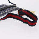 GUCCI Children's Sherry Line Waist bag Canvas Navy Red blue 502095 Auth BA10334-7