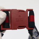 GUCCI Children's Sherry Line Waist bag Canvas Navy Red blue 502095 Auth BA10335-15