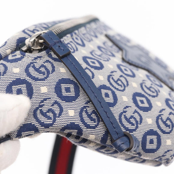 GUCCI Children's Sherry Line Waist bag Canvas Navy Red blue 502095 Auth BA10335