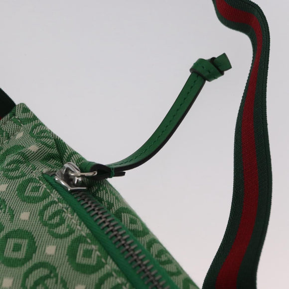 GUCCI Children's Web Sherry Line Waist bag Canvas Green Red 502095 Auth BA10336