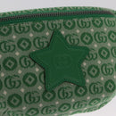 GUCCI Children's Web Sherry Line Waist bag Canvas Green Red 502095 Auth BA10336-17