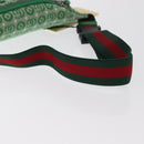 GUCCI Children's Web Sherry Line Waist bag Canvas Green Red 502095 Auth BA10336-7