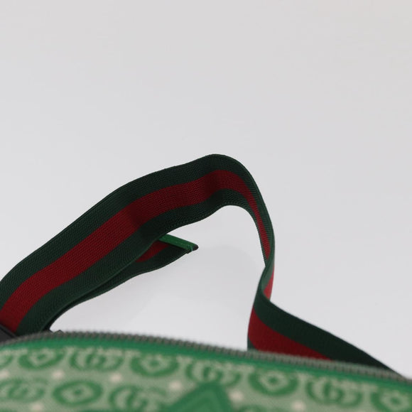 GUCCI Children's Web Sherry Line Waist bag Canvas Green Red 502095 Auth BA10336