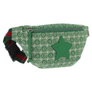 GUCCI Children's Web Sherry Line Waist bag Canvas Green Red 502095 Auth BA10337-1