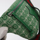 GUCCI Children's Web Sherry Line Waist bag Canvas Green Red 502095 Auth BA10337-15