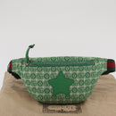 GUCCI Children's Web Sherry Line Waist bag Canvas Green Red 502095 Auth BA10337-23