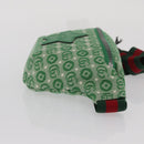 GUCCI Children's Web Sherry Line Waist bag Canvas Green Red 502095 Auth BA10337-4