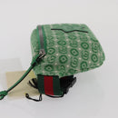 GUCCI Children's Web Sherry Line Waist bag Canvas Green Red 502095 Auth BA10337-5
