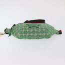GUCCI Children's Web Sherry Line Waist bag Canvas Green Red 502095 Auth BA10337-9