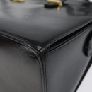 BALLY Shoulder Bag Leather Black Gold Auth BA1034-9