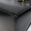BALLY Shoulder Bag Leather Black Gold Auth BA1034-15