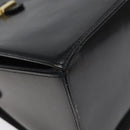 BALLY Shoulder Bag Leather Black Gold Auth BA1034-16