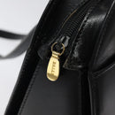 BALLY Shoulder Bag Leather Black Gold Auth BA1034-10