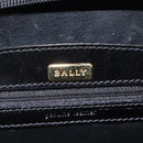 BALLY Shoulder Bag Leather Black Gold Auth BA1034-18
