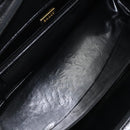 BALLY Shoulder Bag Leather Black Gold Auth BA1034-11