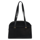 BALLY Shoulder Bag Leather Black Gold Auth BA1034-2