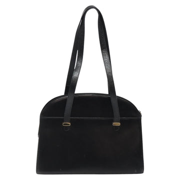 BALLY Shoulder Bag Leather Black Gold Auth BA1034 - 0