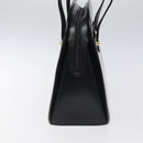 BALLY Shoulder Bag Leather Black Gold Auth BA1034-3