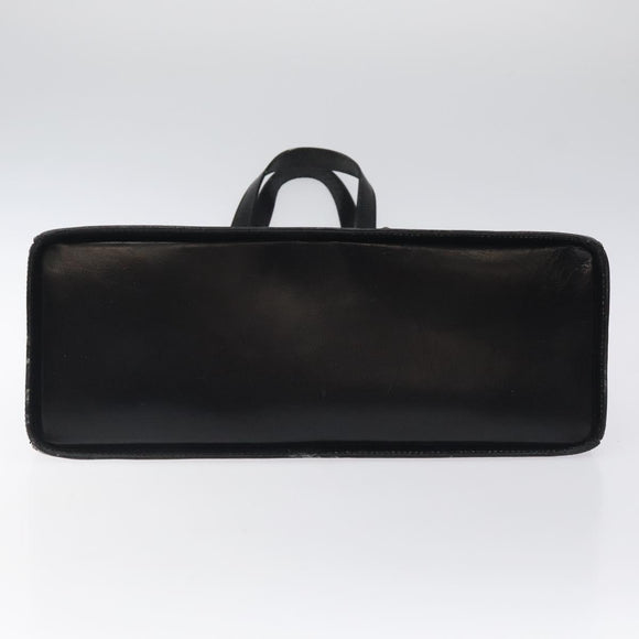 BALLY Shoulder Bag Leather Black Gold Auth BA1034