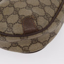 GUCCI GG Supreme Web Sherry Line Bag PVC Beige Gold 156 02 066 Auth BA10344-10