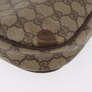 GUCCI GG Supreme Web Sherry Line Bag PVC Beige Gold 156 02 066 Auth BA10344-12