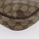 GUCCI GG Supreme Web Sherry Line Bag PVC Beige Gold 156 02 066 Auth BA10344-13