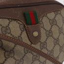 GUCCI GG Supreme Web Sherry Line Bag PVC Beige Gold 156 02 066 Auth BA10344-15