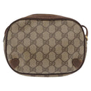 GUCCI GG Supreme Web Sherry Line Bag PVC Beige Gold 156 02 066 Auth BA10344-3