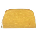 LOUIS VUITTON Epi Dauphine PM Pouch Yellow M48449 LV Auth BA10347-2