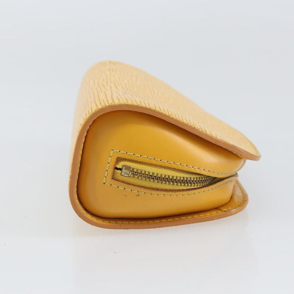 LOUIS VUITTON Epi Dauphine PM Pouch Yellow M48449 LV Auth BA10347