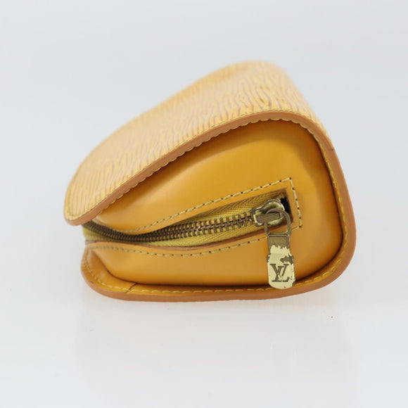 LOUIS VUITTON Epi Dauphine PM Pouch Yellow M48449 LV Auth BA10347