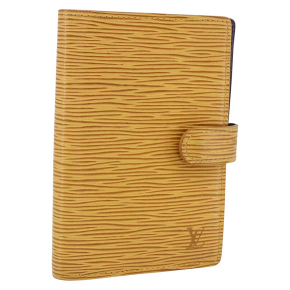 LOUIS VUITTON Epi Agenda PM Day Planner Cover Yellow R20059 LV Auth BA10348