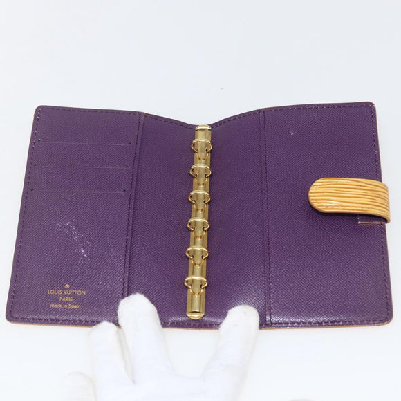 LOUIS VUITTON Epi Agenda PM Day Planner Cover Yellow R20059 LV Auth BA10348