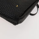 BALLY Quilted Shoulder Bag Leather Black Gold Auth BA1035-9