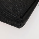 BALLY Quilted Shoulder Bag Leather Black Gold Auth BA1035-15