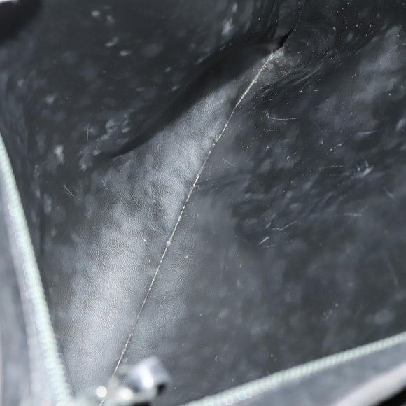 BALLY Quilted Shoulder Bag Leather Black Gold Auth BA1035