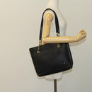 BALLY Quilted Shoulder Bag Leather Black Gold Auth BA1035-22