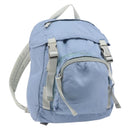 PRADA Backpack Nylon Light Blue Silver Auth BA10351-1