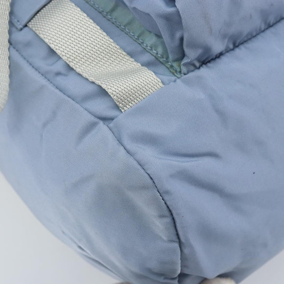 PRADA Backpack Nylon Light Blue Silver Auth BA10351