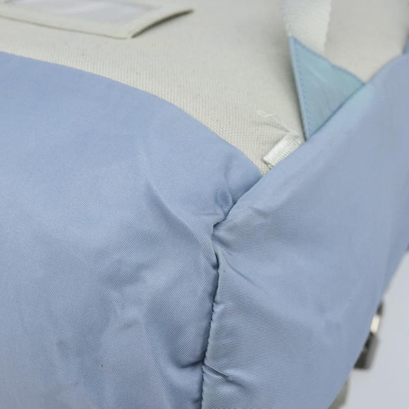 PRADA Backpack Nylon Light Blue Silver Auth BA10351