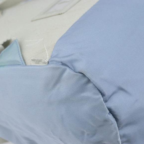 PRADA Backpack Nylon Light Blue Silver Auth BA10351