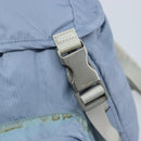 PRADA Backpack Nylon Light Blue Silver Auth BA10351-20