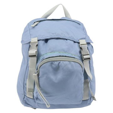 PRADA Backpack Nylon Light Blue Silver Auth BA10351 - 0