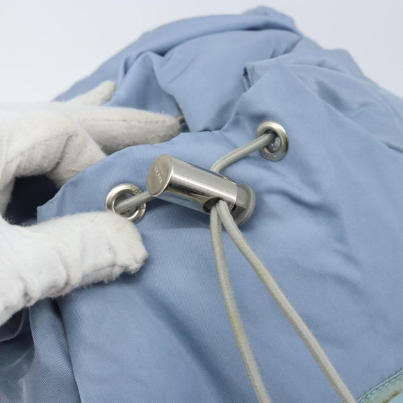 PRADA Backpack Nylon Light Blue Silver Auth BA10351