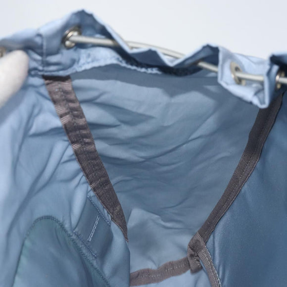 PRADA Backpack Nylon Light Blue Silver Auth BA10351
