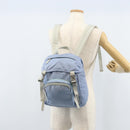 PRADA Backpack Nylon Light Blue Silver Auth BA10351-28