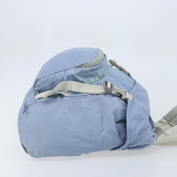 PRADA Backpack Nylon Light Blue Silver Auth BA10351
